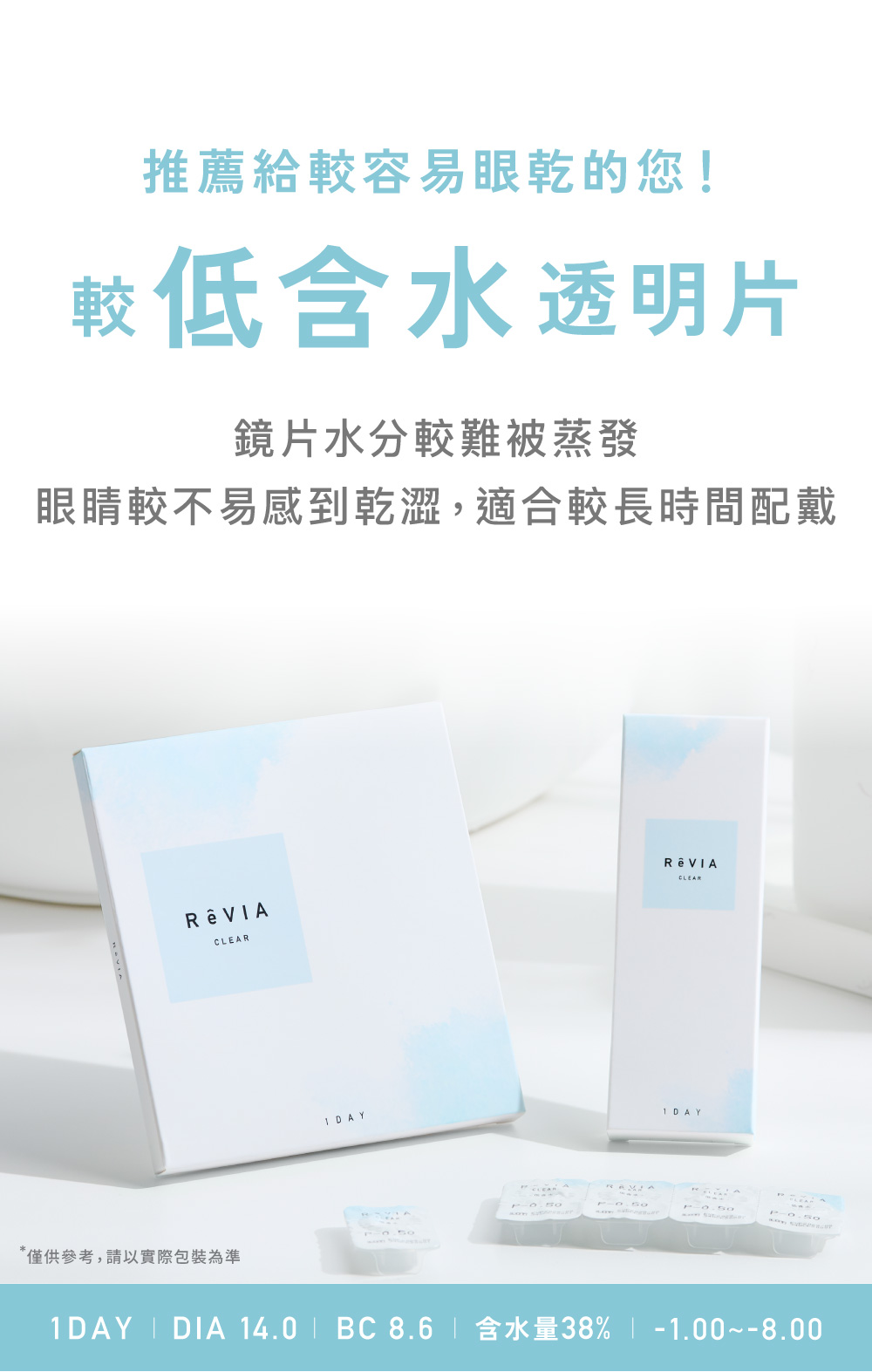 推薦給較容易眼乾的您 較低含水透明片